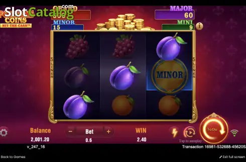 Οθόνη3. Fortune Coins (TaDa Gaming) Κουλοχέρης