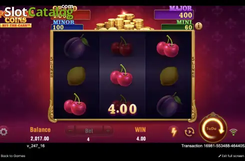 Οθόνη4. Fortune Coins (TaDa Gaming) Κουλοχέρης