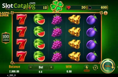 Οθόνη2. 100 Blazing Clover Κουλοχέρης