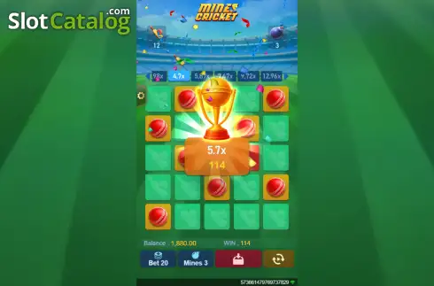 Οθόνη3. Mines Cricket Κουλοχέρης 