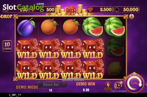 Οθόνη2. Dice & Drop Κουλοχέρης