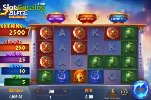 Οθόνη2. 3 Lightning Blitz Hit the Cash Κουλοχέρης