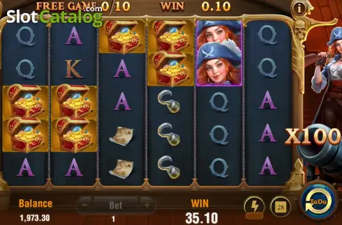 Οθόνη3. Pirate Queen 2 (TaDa Gaming) Κουλοχέρης