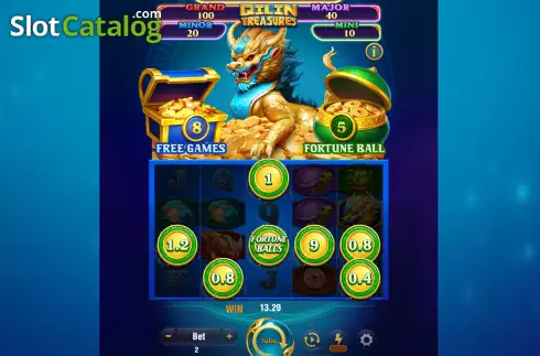 Οθόνη3. Qilin Treasures Κουλοχέρης