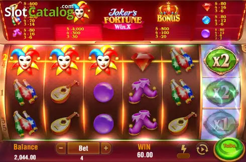 Οθόνη3. Joker's Fortune Win X Κουλοχέρης 
