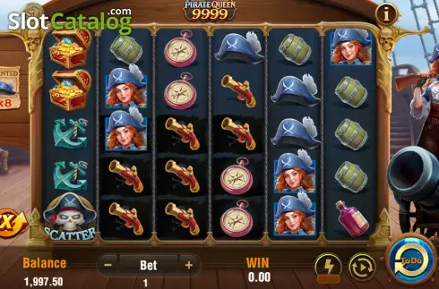 Οθόνη2. Pirate Queen 9999 Κουλοχέρης 
