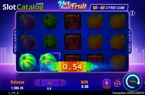 Οθόνη3. Hot Rush Fruit Κουλοχέρης 