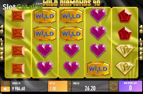 Οθόνη7. Wild Diamonds 40 Κουλοχέρης
