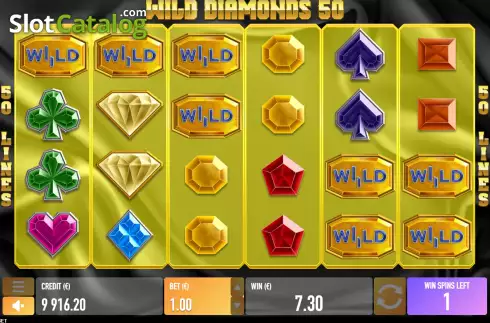 Οθόνη7. Wild Diamonds 50 Κουλοχέρης