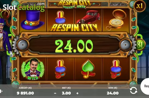 Οθόνη6. Respin City: Johny Joker Κουλοχέρης