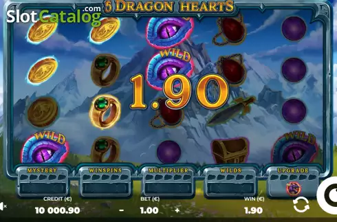 Οθόνη3. 5 Dragon Hearts Κουλοχέρης