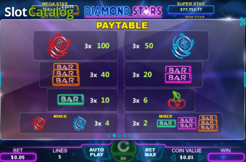 Οθόνη4. Diamond Stars Κουλοχέρης
