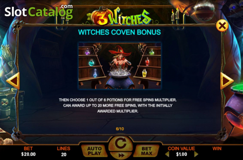 Οθόνη9. 3 Witches (The Stars Group) Κουλοχέρης