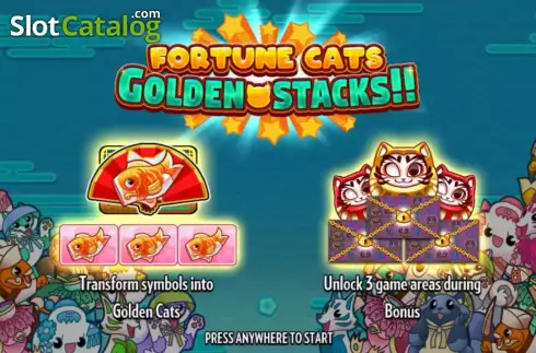 Οθόνη2. Fortune Cats Golden Stacks Κουλοχέρης 
