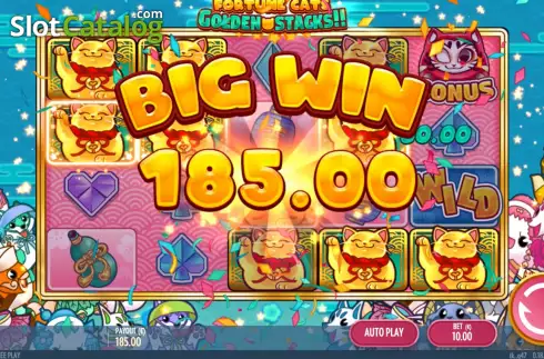 Οθόνη5. Fortune Cats Golden Stacks Κουλοχέρης