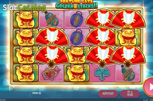 Οθόνη6. Fortune Cats Golden Stacks Κουλοχέρης