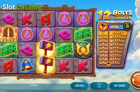 Οθόνη3. 12 Bolts of Thunder Κουλοχέρης