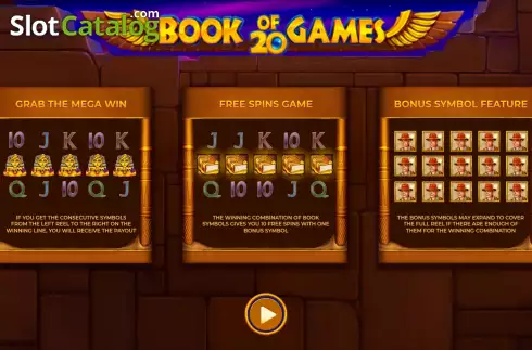 Οθόνη2. Book of Games 20 Κουλοχέρης 