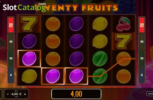 Οθόνη3. Twenty Fruits Κουλοχέρης 
