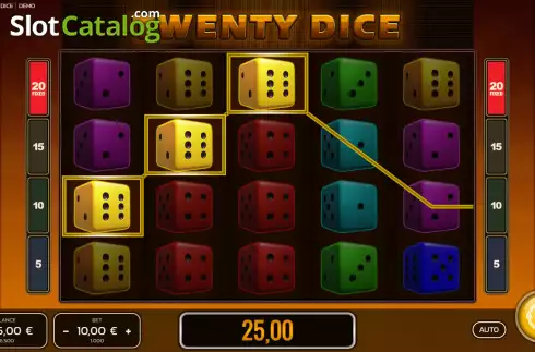 Οθόνη3. Twenty Dice Κουλοχέρης