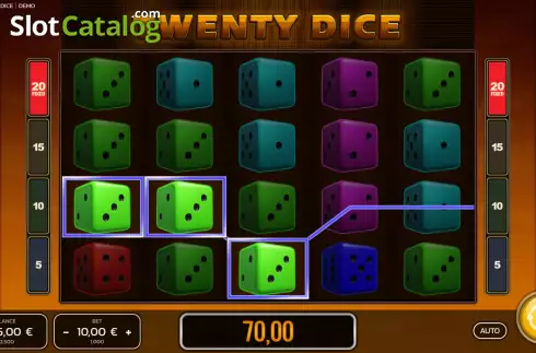 Οθόνη4. Twenty Dice Κουλοχέρης