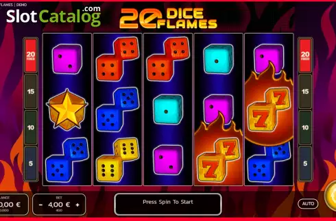 Οθόνη2. 20 Dice Flames Κουλοχέρης
