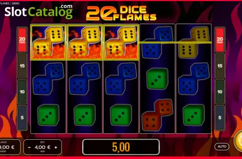 Οθόνη3. 20 Dice Flames Κουλοχέρης