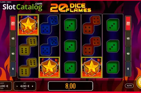 Οθόνη4. 20 Dice Flames Κουλοχέρης