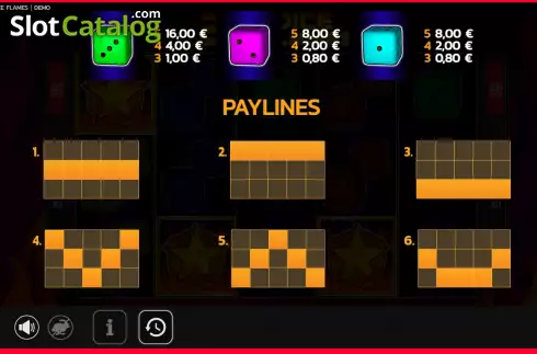 Οθόνη6. 20 Dice Flames Κουλοχέρης