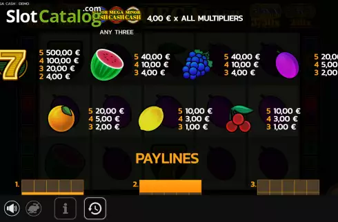 Οθόνη6. Mini Mega Cash Κουλοχέρης