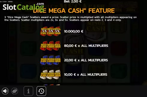 Οθόνη5. Dice Mega Cash Κουλοχέρης 