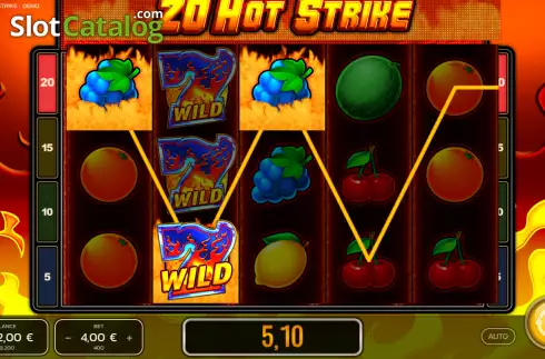 Οθόνη3. 20 Hot Strike Κουλοχέρης