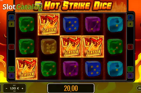 Οθόνη3. 5 Hot Strike Dice Κουλοχέρης