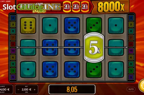 Οθόνη3. Hit Line Dice Κουλοχέρης