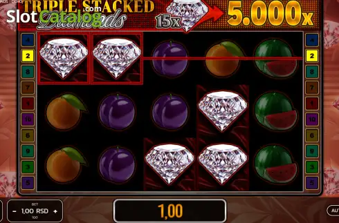 Οθόνη3. Triple Stacked Diamonds Κουλοχέρης