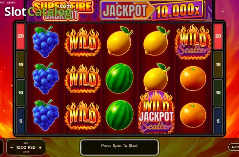 Οθόνη2. Super Fire Jackpot Κουλοχέρης
