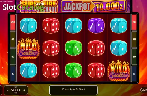 Οθόνη2. Super Fire Dice Jackpot Κουλοχέρης
