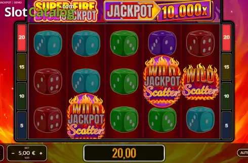 Οθόνη3. Super Fire Dice Jackpot Κουλοχέρης