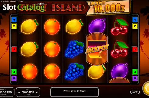 Οθόνη2. Fruit Island Jackpot Κουλοχέρης