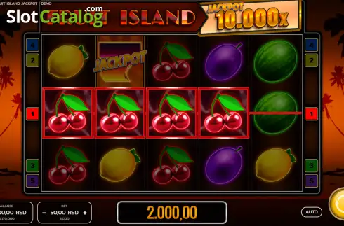 Οθόνη3. Fruit Island Jackpot Κουλοχέρης