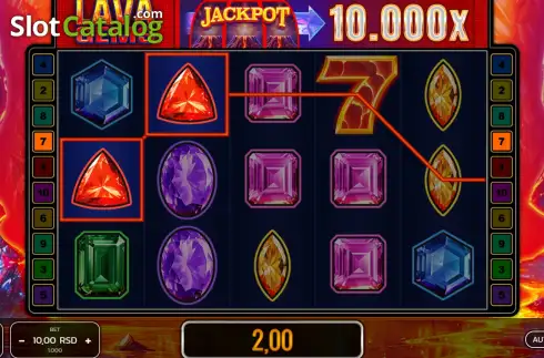Οθόνη3. Lava Gems Κουλοχέρης
