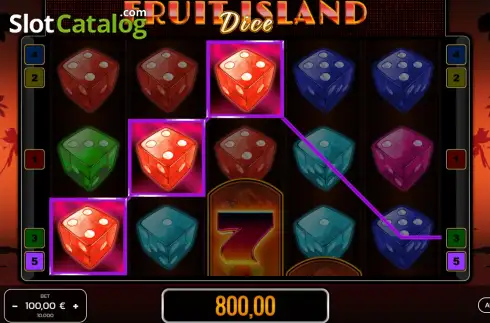 Οθόνη3. Fruit Island Dice Κουλοχέρης