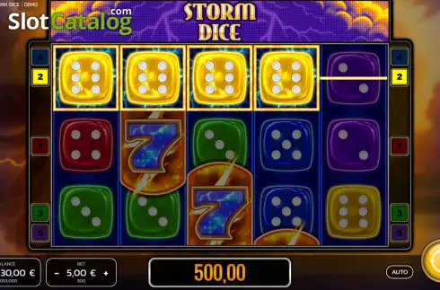 Οθόνη3. Storm Dice Κουλοχέρης