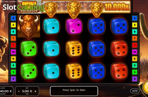 Οθόνη2. Buffalo Dice Jackpot Κουλοχέρης