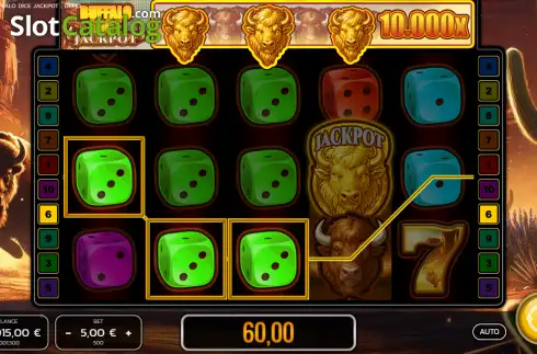 Οθόνη3. Buffalo Dice Jackpot Κουλοχέρης