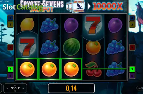 Οθόνη3. Coyote Sevens Jackpot Κουλοχέρης 