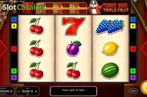 Οθόνη2. Three Reel Triple Fruit Κουλοχέρης