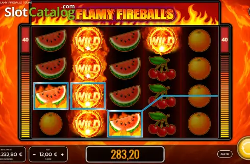 Οθόνη3. Flamy Fireballs Κουλοχέρης
