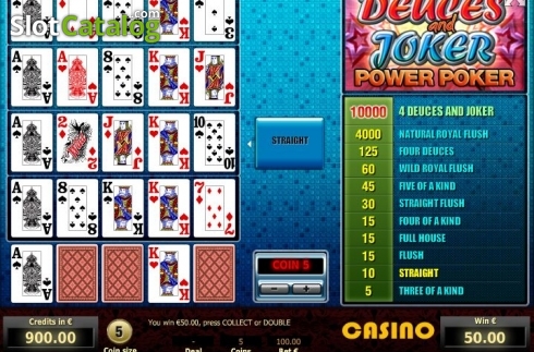 Οθόνη4. Deuces and Joker 4 Hand Poker Κουλοχέρης