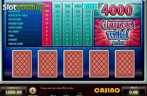 Οθόνη2. Deuces Wild Poker (Tom Horn Gaming) Κουλοχέρης